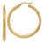 Image of 35mm 10k Yellow Gold Shiny-Cut 3mm Round Hoop Earrings 10TC269
