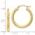 Image of 26mm 10k Yellow Gold Shiny-Cut 3x25mm Hollow Tube Hoop Earrings