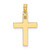 Image of 10k Yellow Gold Shiny-Cut Block Cross Pendant