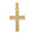Image of 10k Yellow Gold Shiny-Cut Filigree Cross Pendant 10K8602