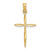 Image of 10k Yellow Gold Shiny-Cut with Tapered Ends Cross Pendant