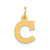 Image of 10K Yellow Gold Small Block Initial C Charm
