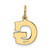 Image of 10K Yellow Gold Small Block Initial G Charm