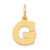 Image of 10K Yellow Gold Small Block Initial G Charm