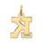 Image of 10K Yellow Gold Small Block Initial K Charm