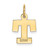 Image of 10K Yellow Gold Small Block Initial T Charm