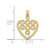 Image of 10K Yellow Gold Small Celtic Knot Heart Pendant