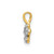 Image of 10k Yellow Gold Small CZ Flower Charm 10C990
