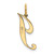 Image of 10K Yellow Gold Small Fancy Script Initial J Charm