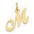Image of 10K Yellow Gold Small Fancy Script Initial M Charm