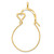 Image of 10k Yellow Gold Small Heart Charm Holder Pendant