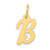 Image of 10K Yellow Gold Small Script Initial B Charm