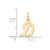 Image of 10K Yellow Gold Small Script Initial D Charm