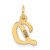 Image of 10K Yellow Gold Small Script Initial D Charm