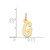 Image of 10K Yellow Gold Small Script Initial G Charm