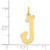 Image of 10K Yellow Gold Small Script Initial J Charm