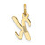 Image of 10K Yellow Gold Small Script Initial K Charm