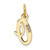 Image of 10K Yellow Gold Small Script Initial O Charm