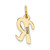 Image of 10K Yellow Gold Small Script Initial R Charm
