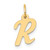 Image of 10K Yellow Gold Small Script Initial R Charm