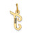 Image of 10K Yellow Gold Small Script Initial T Charm