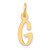 Image of 10K Yellow Gold Small Slanted Block Initial G Charm