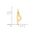 Image of 10K Yellow Gold Small Slanted Block Initial P Charm
