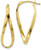 Image of 27.6mm 10k Yellow Gold Small Twisted Earrings