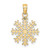 Image of 10K Yellow Gold Snowflake Pendant 10C3062