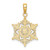 Image of 10K Yellow Gold Snowflake Pendant 10K4744