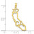 Image of 10k Yellow Gold Solid California State Pendant