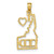 Image of 10k Yellow Gold Solid Idaho State Pendant