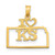 Image of 10k Yellow Gold Solid Kansas State Pendant
