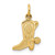 Image of 10K Yellow Gold Solid Polished Cowboy Boot Charm