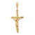 Image of 10K Yellow Gold Solid Polished Crucifix Pendant 10C81