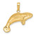 Image of 10k Yellow Gold Solid Polished Manatee Pendant