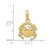 Image of 10K Yellow Gold Solid Polished Open-Backed Crab Pendant