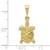 Image of 10K Yellow Gold Solid Polished Open-Backed Sea Turtle Pendant