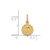 Image of 10K Yellow Gold Solid Satin Polished Our Lady Of Sorrows Disc Pendant