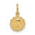 Image of 10K Yellow Gold Solid Satin Polished Our Lady Of Sorrows Disc Pendant