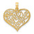 Image of 10k Yellow Gold Solid Talking Happy Birthday Heart Pendant