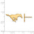 Image of 10K Yellow Gold Southern Methodist University Small Post Earrings by LogoArt