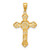 Image of 10K Yellow Gold Stick Cross on Ornate Cross Pendant