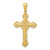 Image of 10K Yellow Gold Stick Cross on Ornate Cross Pendant