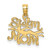 Image of 10K Yellow Gold SWIM MOM w/Swimmer Pendant