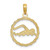 Image of 10k Yellow Gold Swimming Inside Frame Pendant