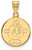 Image of 10K Yellow Gold Syracuse University Medium Disc Pendant by LogoArt (1Y045SYU)