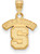 Image of 10K Yellow Gold Syracuse University Small Pendant by LogoArt (1Y002SYU)