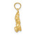 Image of 10k Yellow Gold Teddy Bear With Bow Tie Pendant