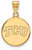 Image of 10K Yellow Gold Texas Christian University Medium Disc Pendant LogoArt 1Y037TCU